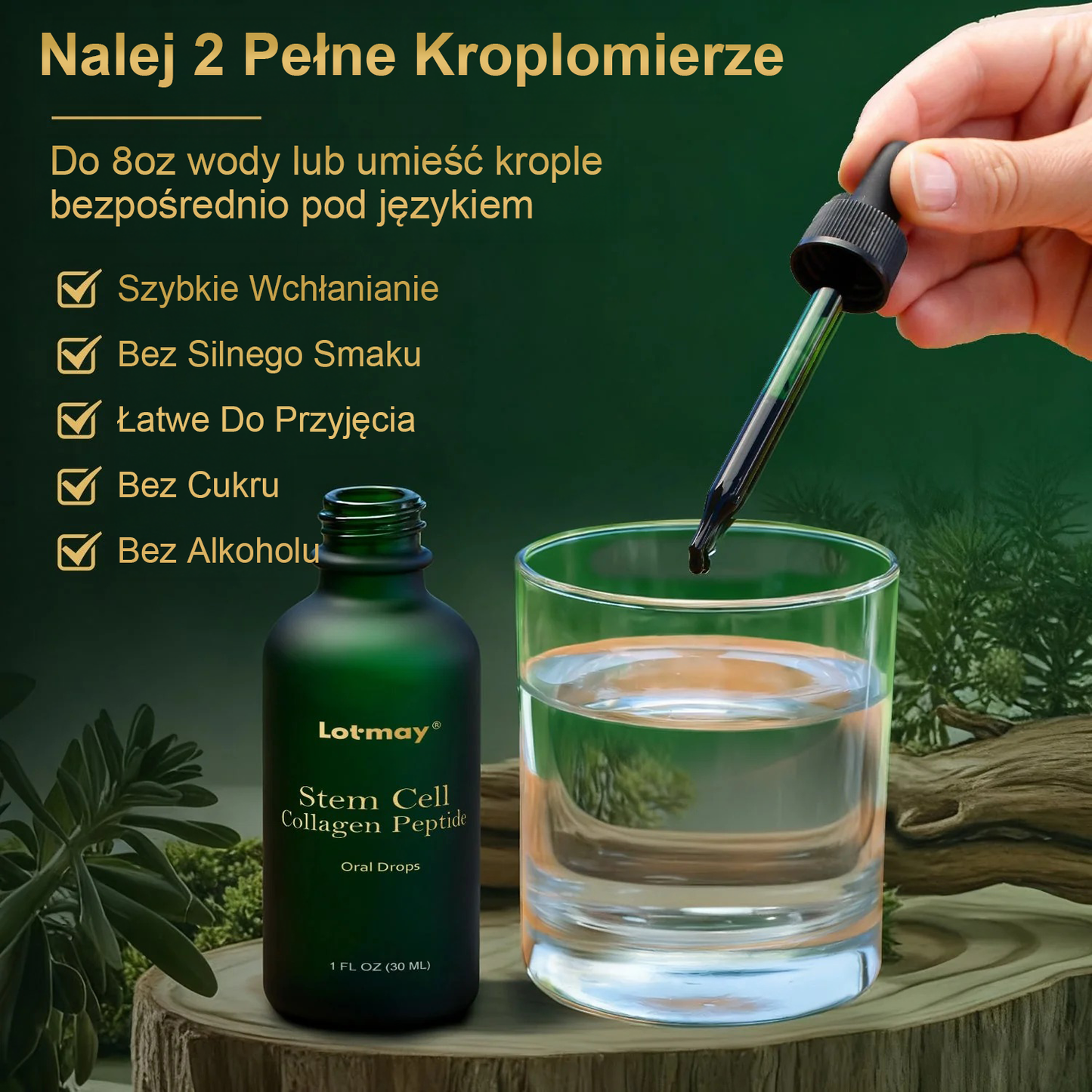 Lotmay® 🚀 Doustne Krople z Komórkami Macierzystymi i Peptydami Kolagenowymi (Ujędrniają i Utrzymują Sprężystość Skóry oraz Zmniejszają Powstawanie Zmarszczek)