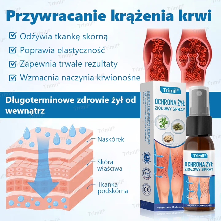 Trimil® Ziołowy Spray na Ochronę Żył – ✅Klinicznie udowodniono, że eliminuje żylaki w zaledwie 7 dni!💚
