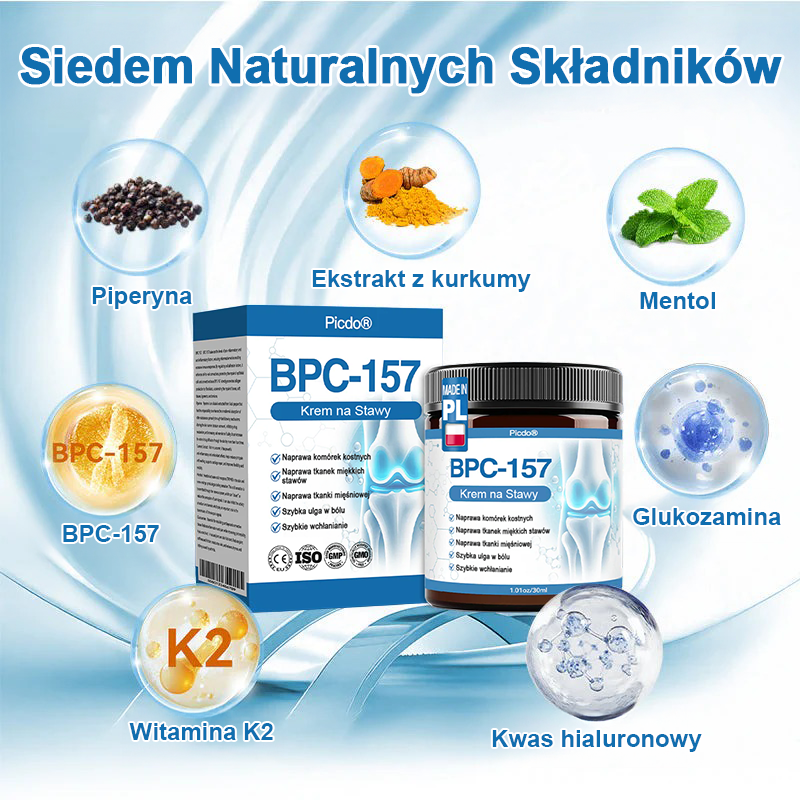 𝖯𝗂𝖼𝗱𝗈® BPC-157 Krem regenerujący stawy 🦴 Skutecznie łagodzi artretyzm, neuropatię, reumatyzm, kontuzje sportowe i wiele więcej 👍