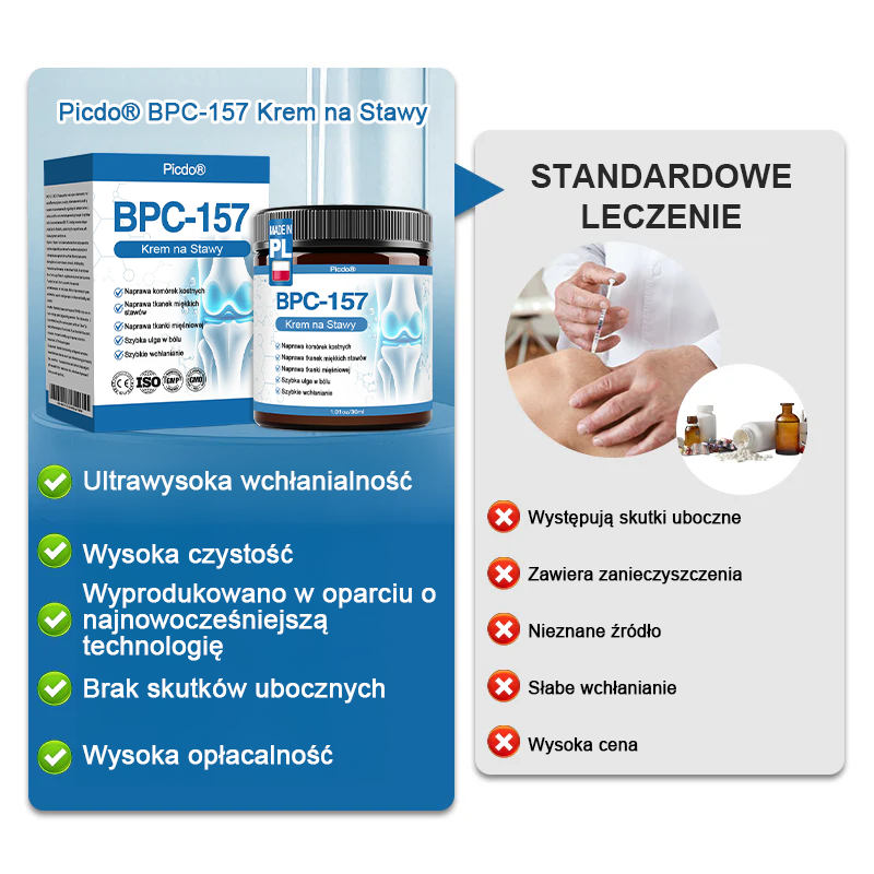 𝖯𝗂𝖼𝗱𝗈® BPC-157 Krem regenerujący stawy 🦴 Skutecznie łagodzi artretyzm, neuropatię, reumatyzm, kontuzje sportowe i wiele więcej 👍