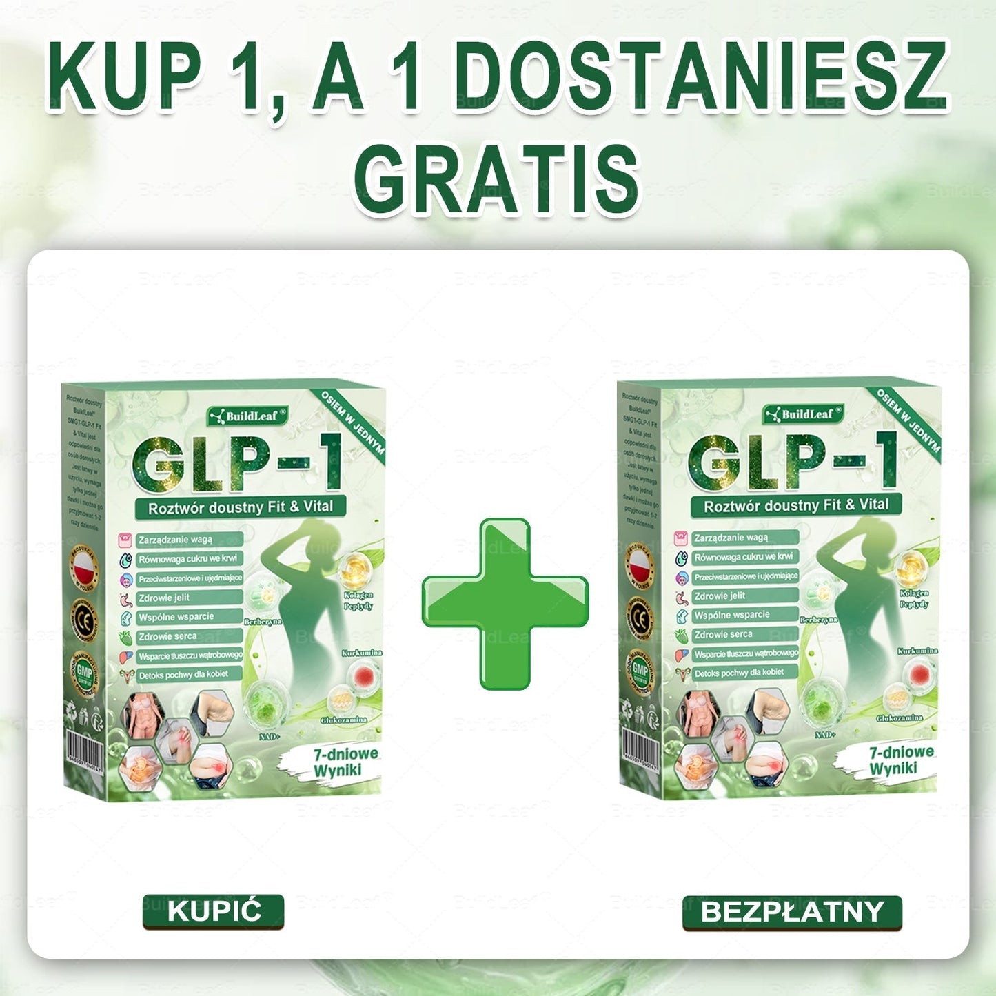 Oficjalny sklep Polska | ☘️☘️BuildLeaf® GLP-1 8-w-1 Fit & Vital Rozwiązanie (Jednorazowe dziennie, widoczne zmiany w ciągu 7 dni) ✅ Otyłość, zdrowie sercowo-naczyniowe, cukrzyca, bezdech senny, zdrowie jelit, problemy ze stawami i inne.