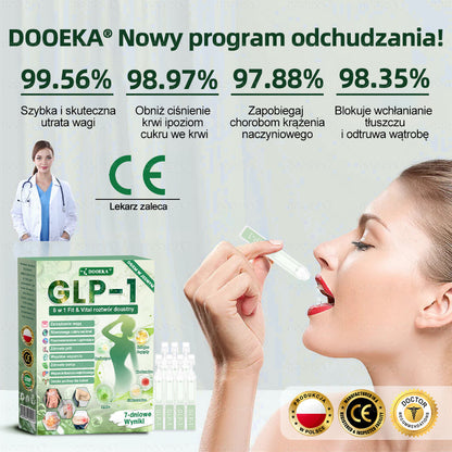 🍐🍐DOOEKA® GLP-1 8 w 1 Fit & Vital roztwór doustny – Raz dziennie, widoczne zmiany w ciągu 7 dni / W przypadku otyłości, zdrowia serca i układu krążenia, cukrzycy, bezdechu sennego, zdrowia jelit, problemów ze stawami i wielu innych
