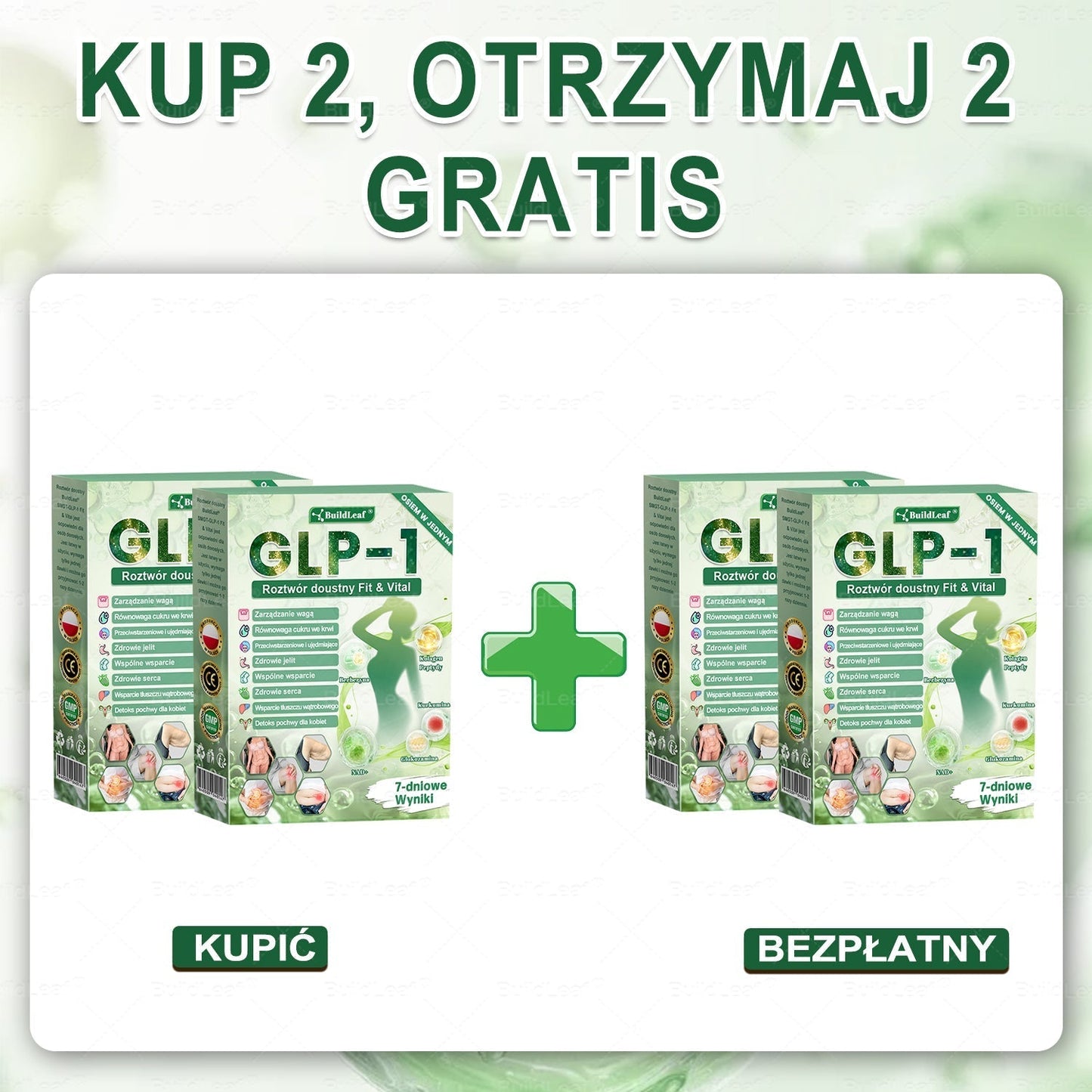 Oficjalny sklep Polska | ☘️☘️BuildLeaf® GLP-1 8-w-1 Fit & Vital Rozwiązanie (Jednorazowe dziennie, widoczne zmiany w ciągu 7 dni) ✅ Otyłość, zdrowie sercowo-naczyniowe, cukrzyca, bezdech senny, zdrowie jelit, problemy ze stawami i inne.