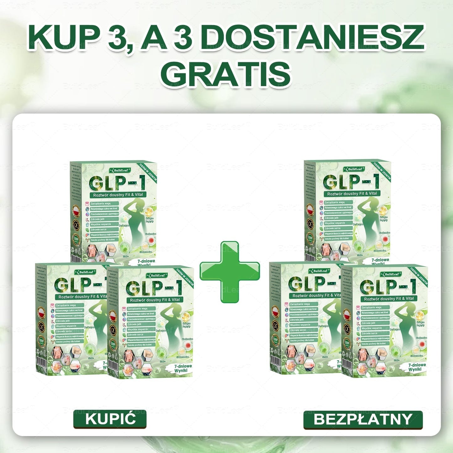 Oficjalny sklep Polska | ☘️☘️BuildLeaf® GLP-1 8-w-1 Fit & Vital Rozwiązanie (Jednorazowe dziennie, widoczne zmiany w ciągu 7 dni) ✅ Otyłość, zdrowie sercowo-naczyniowe, cukrzyca, bezdech senny, zdrowie jelit, problemy ze stawami i inne.