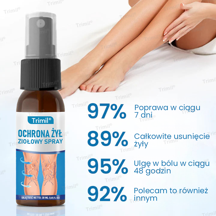 Trimil® Ziołowy Spray na Ochronę Żył – ✅Klinicznie udowodniono, że eliminuje żylaki w zaledwie 7 dni!💚