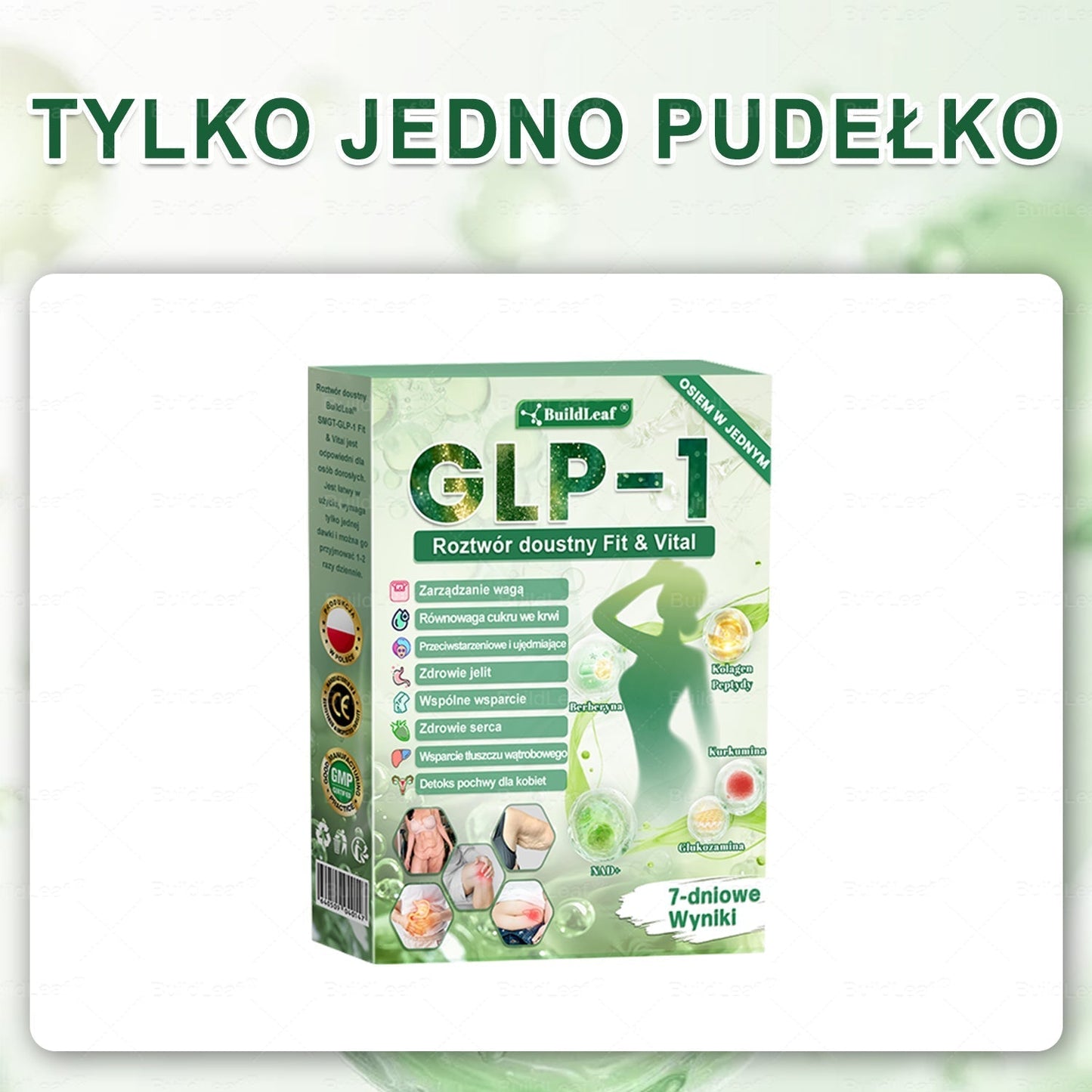 Oficjalny sklep Polska | ☘️☘️BuildLeaf® GLP-1 8-w-1 Fit & Vital Rozwiązanie (Jednorazowe dziennie, widoczne zmiany w ciągu 7 dni) ✅ Otyłość, zdrowie sercowo-naczyniowe, cukrzyca, bezdech senny, zdrowie jelit, problemy ze stawami i inne.