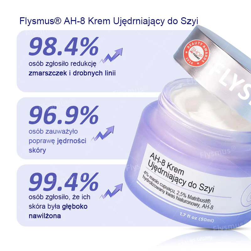 🌴🎁Wyprodukowane i wysłane z Australii - Flysmus® AH-8 Krem do napięcia i liftingu szyi